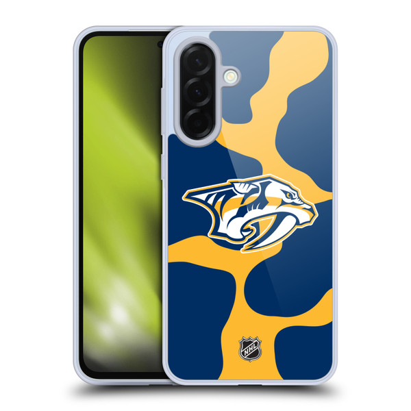 NHL Nashville Predators Cow Pattern Soft Gel Case for Samsung Galaxy A36 5G