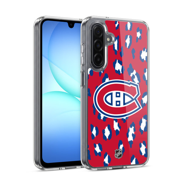 NHL Montreal Canadiens Leopard Pattern Soft Gel Case for Samsung Galaxy A17 4G / 5G