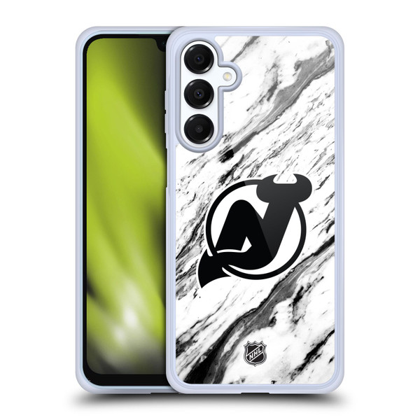 NHL New Jersey Devils Marble Soft Gel Case for Samsung Galaxy A16 5G & MagSafe
