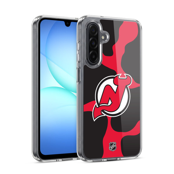 NHL New Jersey Devils Cow Pattern Soft Gel Case for Samsung Galaxy A17 4G / 5G