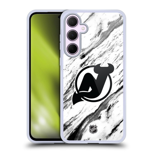NHL New Jersey Devils Marble Soft Gel Case for Samsung Galaxy A35 5G