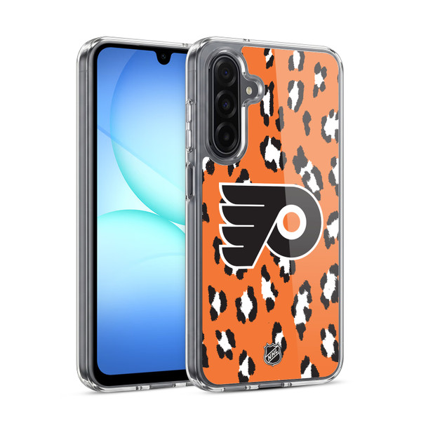 NHL Philadelphia Flyers Leopard Pattern Soft Gel Case for Samsung Galaxy A17 4G / 5G
