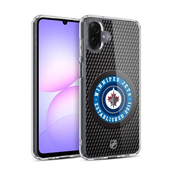 NHL Winnipeg Jets Puck Texture Soft Gel Case for Samsung Galaxy A07 4G