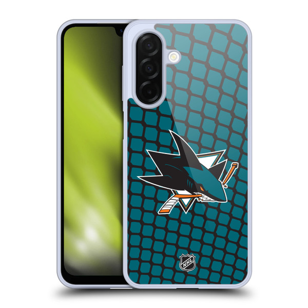 NHL San Jose Sharks Net Pattern Soft Gel Case for Samsung Galaxy A26 5G