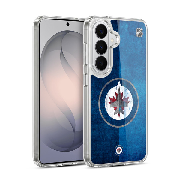 NHL Winnipeg Jets Half Distressed Soft Gel Case for Samsung Galaxy S26 Plus