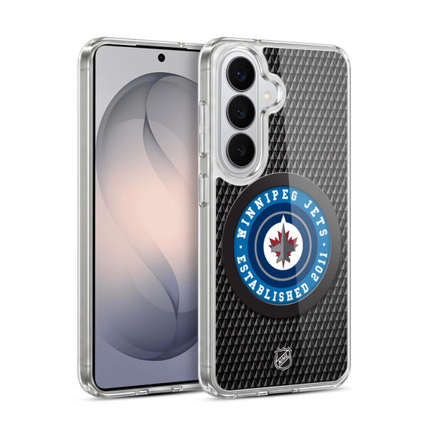 NHL Winnipeg Jets Puck Texture Soft Gel Case for Samsung Galaxy S26 Plus