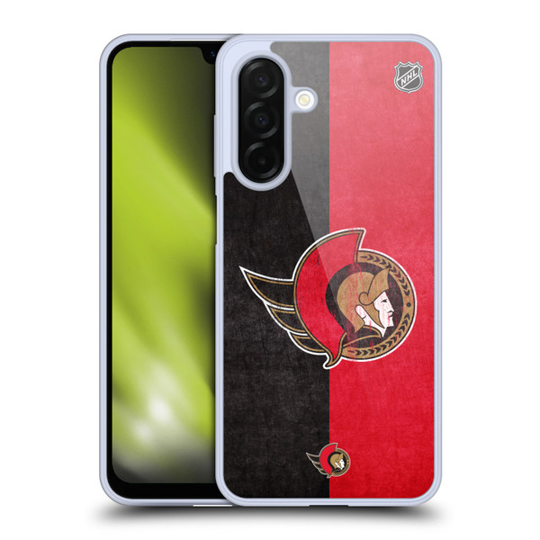 NHL Ottawa Senators Half Distressed Soft Gel Case for Samsung Galaxy A26 5G