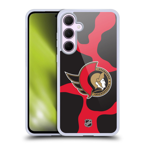 NHL Ottawa Senators Cow Pattern Soft Gel Case for Samsung Galaxy A35 5G