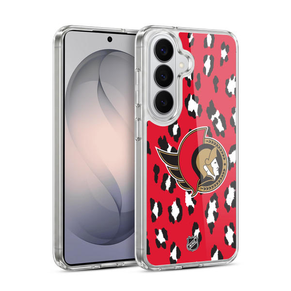 NHL Ottawa Senators Leopard Pattern Soft Gel Case for Samsung Galaxy S26 Plus
