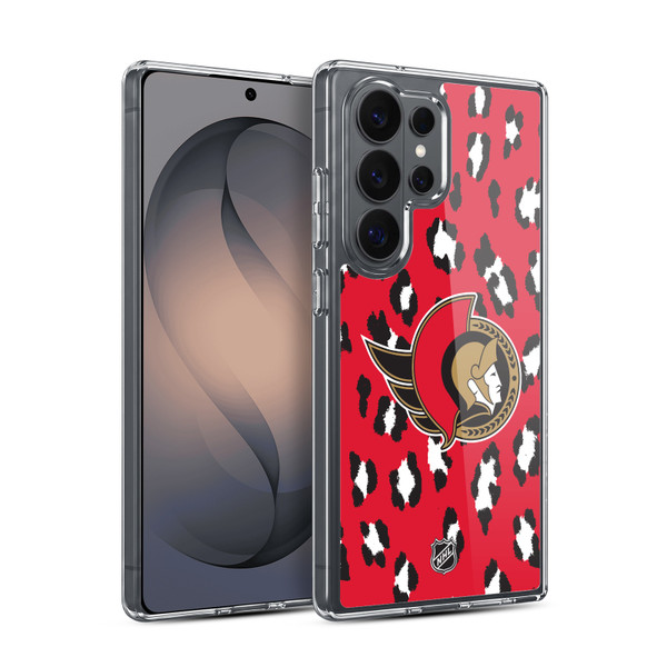 NHL Ottawa Senators Leopard Pattern Soft Gel Case for Samsung Galaxy S26 Ultra