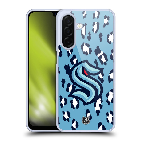 NHL Seattle Kraken Leopard Pattern Soft Gel Case for Samsung Galaxy A26 5G
