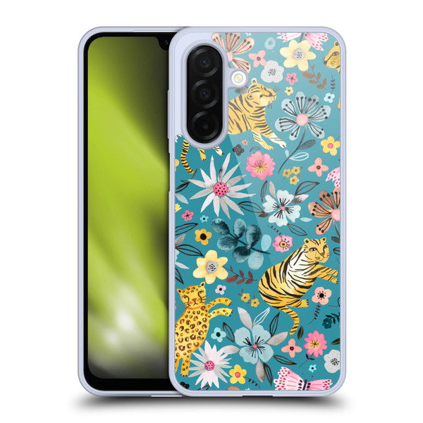 Ninola Botanical Patterns Tigers Flowers Soft Gel Case for Samsung Galaxy A26 5G