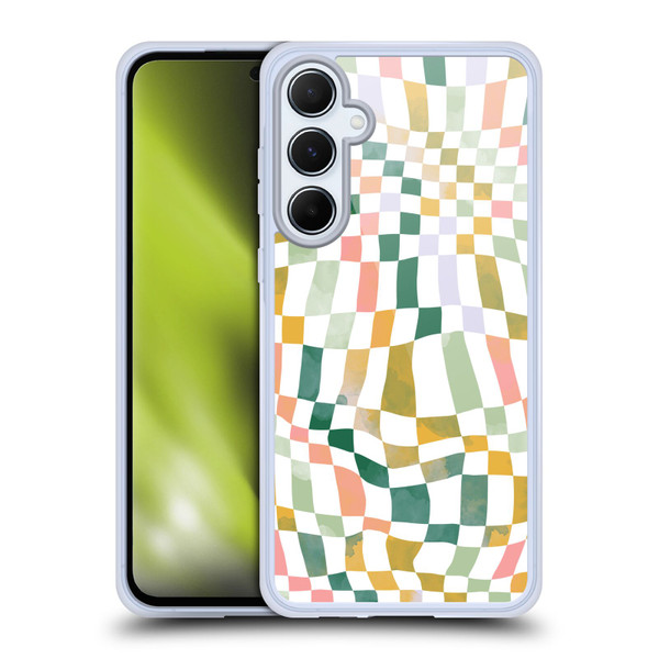 Ninola Checker Pattern Nostalgic Soft Gel Case for Samsung Galaxy A55 5G