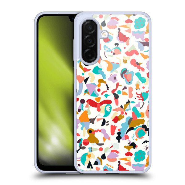Ninola Patterns Imaginary Geo Animals White Soft Gel Case for Samsung Galaxy A26 5G