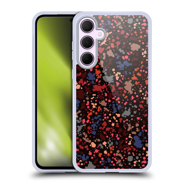 Ninola Patterns Dark Colourful Splatter Drops Soft Gel Case for Samsung Galaxy A35 5G