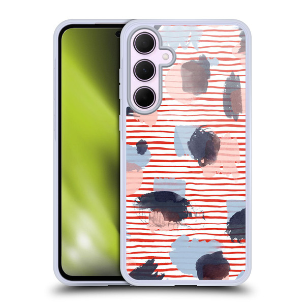 Ninola Patterns Graphic Thoughts Dots Red Soft Gel Case for Samsung Galaxy A35 5G