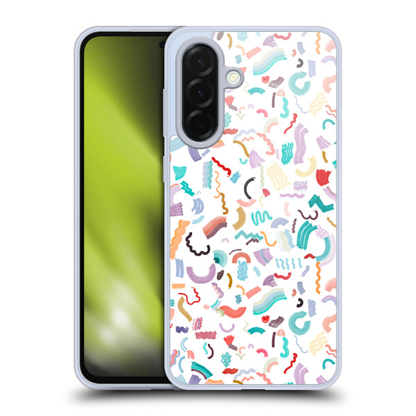 Ninola Patterns Cute Curly Shapes White Soft Gel Case for Samsung Galaxy A36 5G