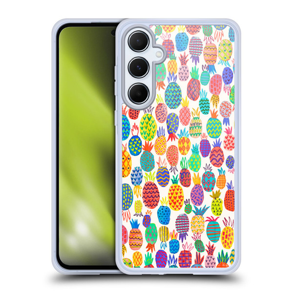 Ninola Patterns Cute Pineapples Soft Gel Case for Samsung Galaxy A55 5G