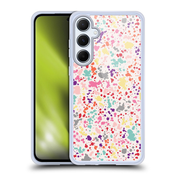 Ninola Patterns Colourful Splatter Drops Soft Gel Case for Samsung Galaxy A55 5G