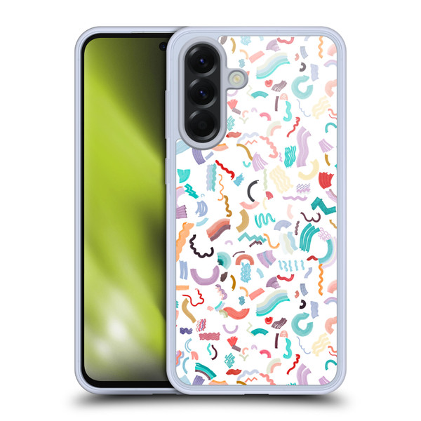 Ninola Patterns Cute Curly Shapes White Soft Gel Case for Samsung Galaxy A56 5G