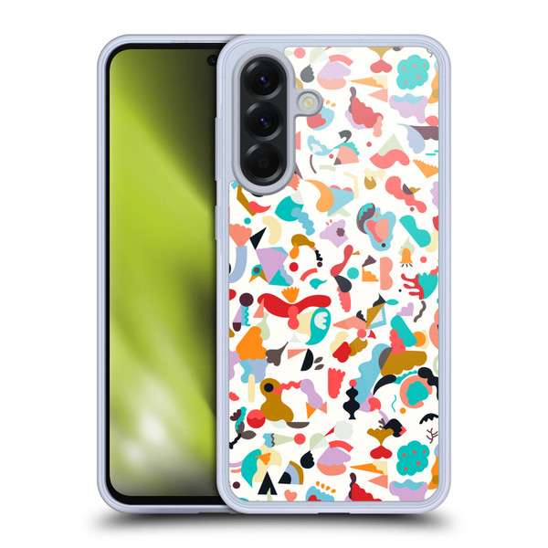 Ninola Patterns Imaginary Geo Animals White Soft Gel Case for Samsung Galaxy A56 5G