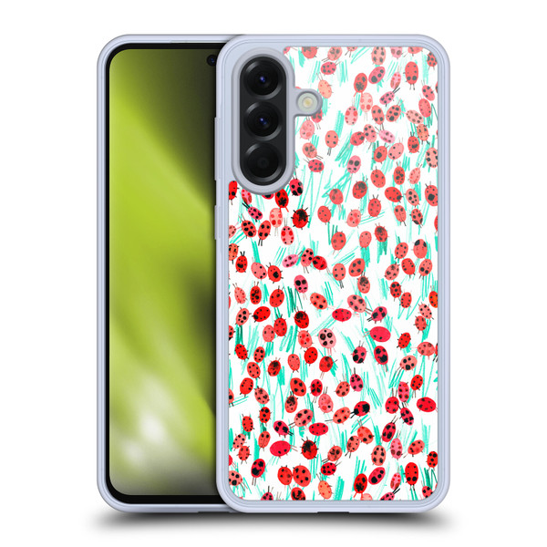 Ninola Patterns Ladybugs On Grass Soft Gel Case for Samsung Galaxy A56 5G