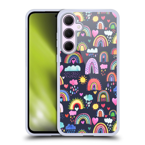 Ninola Mix Patterns Lovely Rainbows Soft Gel Case for Samsung Galaxy A35 5G