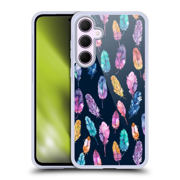 Ninola Patterns 4 Boho Feathers Soft Gel Case for Samsung Galaxy A35 5G