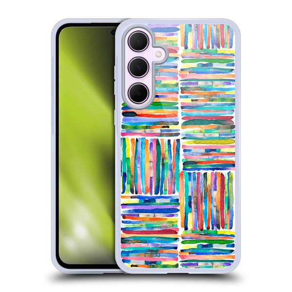 Ninola Patterns 4 Handpainted Stripes Multi Soft Gel Case for Samsung Galaxy A35 5G