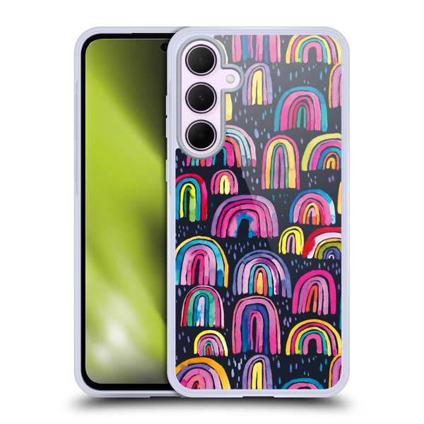 Ninola Summer Patterns Rainbows Navy Soft Gel Case for Samsung Galaxy A35 5G