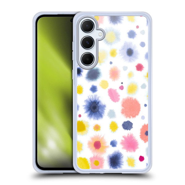 Ninola Pattern Abstract Watercolor Dots Soft Gel Case for Samsung Galaxy A55 5G