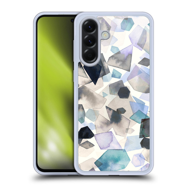 Ninola Pattern Abstract Crystals Blue Soft Gel Case for Samsung Galaxy A56 5G
