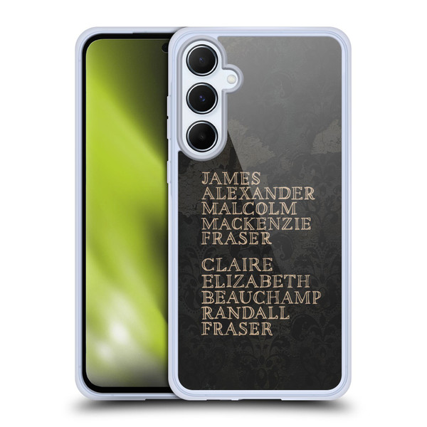 Outlander Graphics Names Soft Gel Case for Samsung Galaxy A55 5G