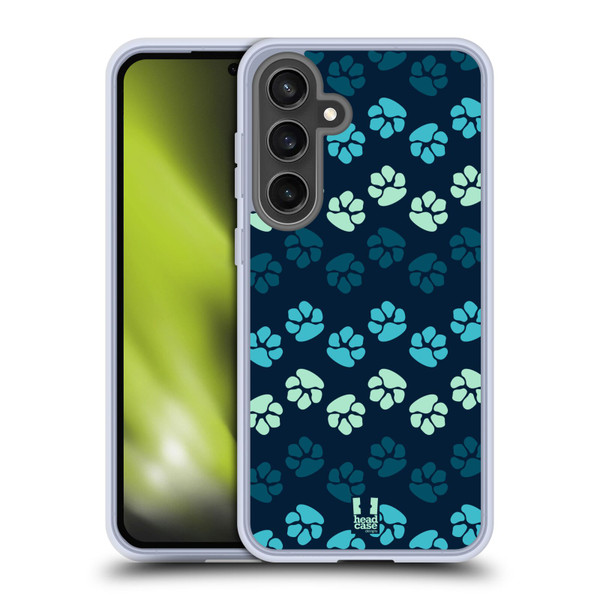 Head Case Designs Paws Blues Soft Gel Case for Samsung Galaxy S24 FE & MagSafe