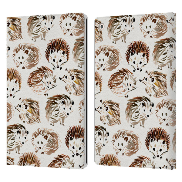 Cat Coquillette Animals Hedgehogs Leather Book Wallet Case Cover For Apple iPad 10.2 2019/2020/2021