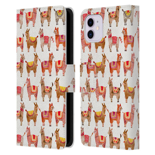 Cat Coquillette Animals Alpacas Leather Book Wallet Case Cover For Apple iPhone 11