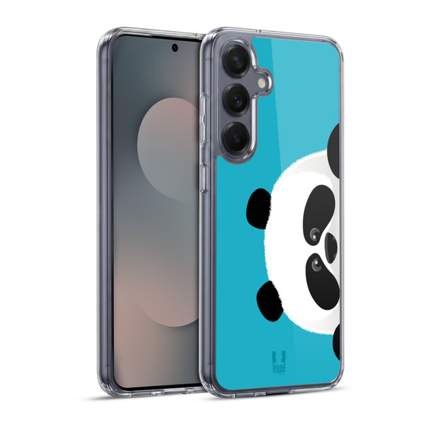 Head Case Designs Peeking Animals Panda Soft Gel Case for Samsung Galaxy S25+ & MagSafe