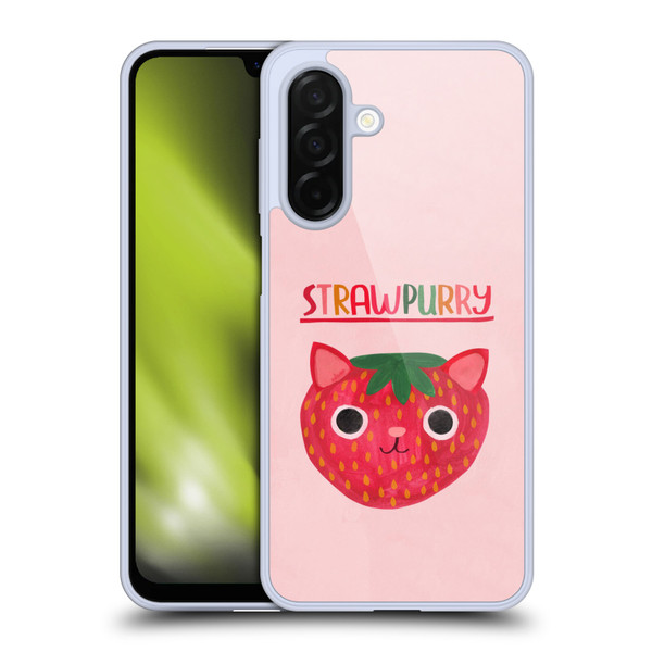 Planet Cat Puns Strawpurry Soft Gel Case for Samsung Galaxy A26 5G