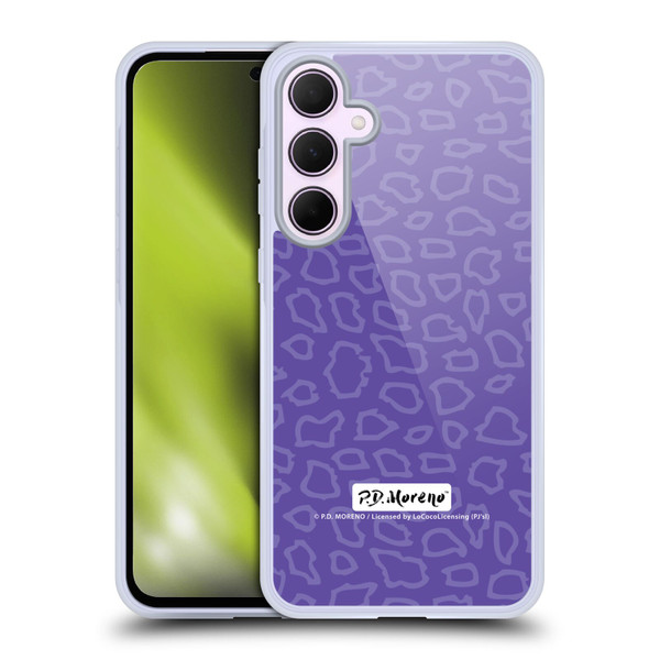 P.D. Moreno Patterns Purple Leopard Soft Gel Case for Samsung Galaxy A35 5G