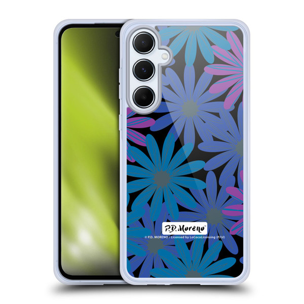 P.D. Moreno Patterns Midnight Daisies Soft Gel Case for Samsung Galaxy A55 5G