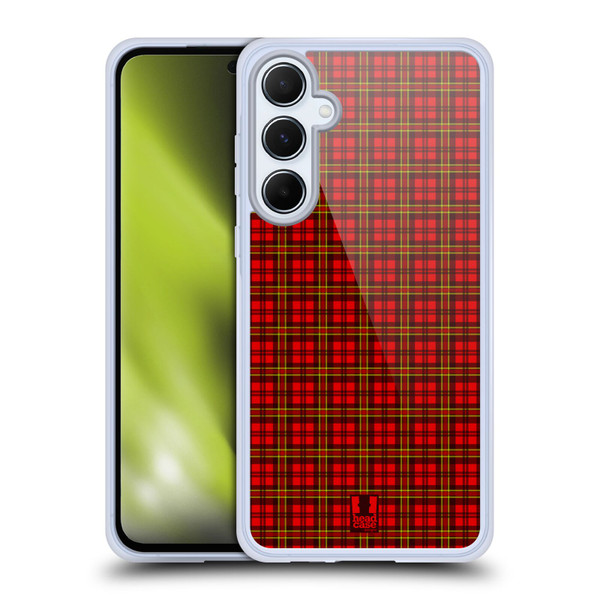 Head Case Designs Plaid - Pattern Collection Red Green Soft Gel Case for Samsung Galaxy A55 5G