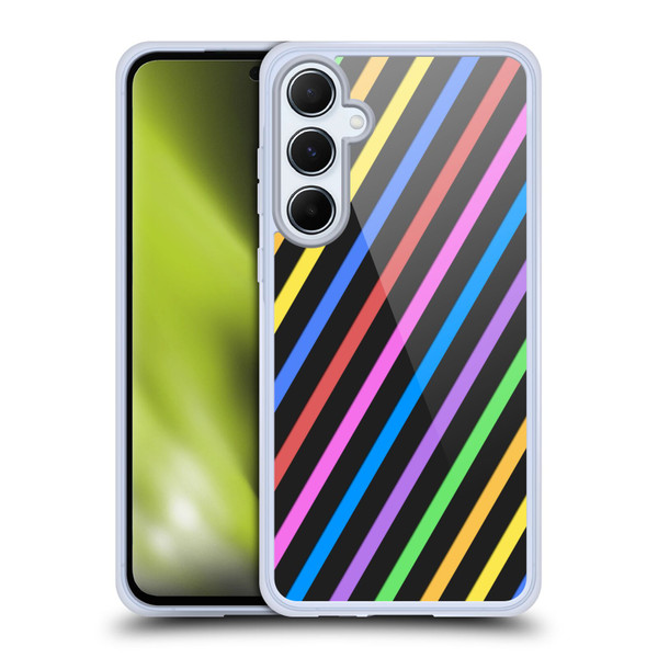 PLdesign Geometric Stripes Soft Gel Case for Samsung Galaxy A55 5G
