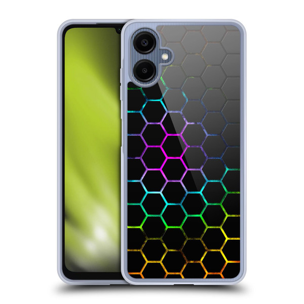 PLdesign Geometric Patterns Honeycomb Spectrum Soft Gel Case for Samsung Galaxy A06 4G / 5G