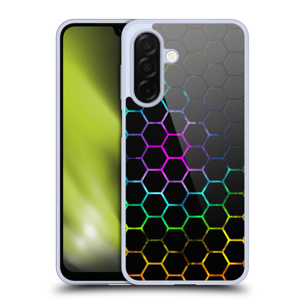 PLdesign Geometric Patterns Honeycomb Spectrum Soft Gel Case for Samsung Galaxy A26 5G