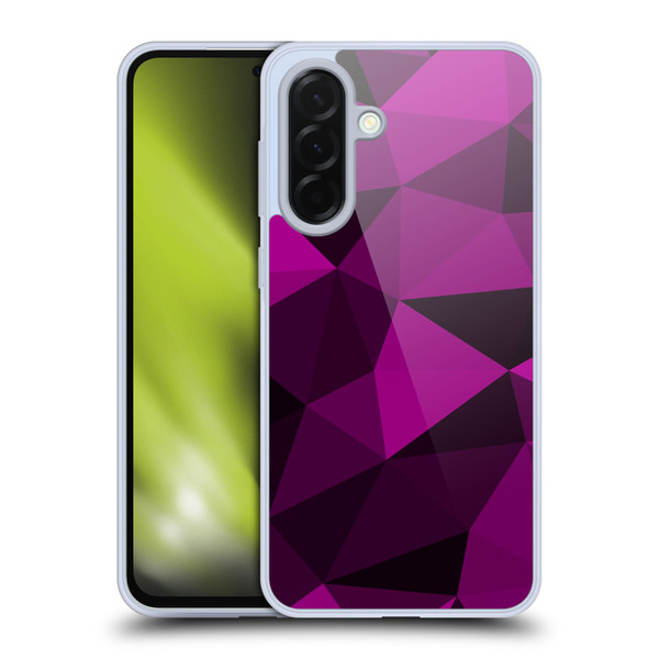 PLdesign Geometric Patterns Dark Pink And Black Mesh Soft Gel Case for Samsung Galaxy A36 5G