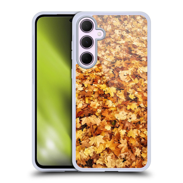 PLdesign Flowers And Leaves Fall Maple Soft Gel Case for Samsung Galaxy A35 5G