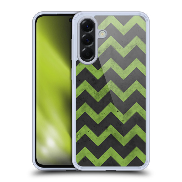 PLdesign Geometric Patterns Green Gray Vintage Soft Gel Case for Samsung Galaxy A56 5G