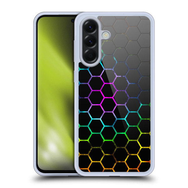 PLdesign Geometric Patterns Honeycomb Spectrum Soft Gel Case for Samsung Galaxy A56 5G
