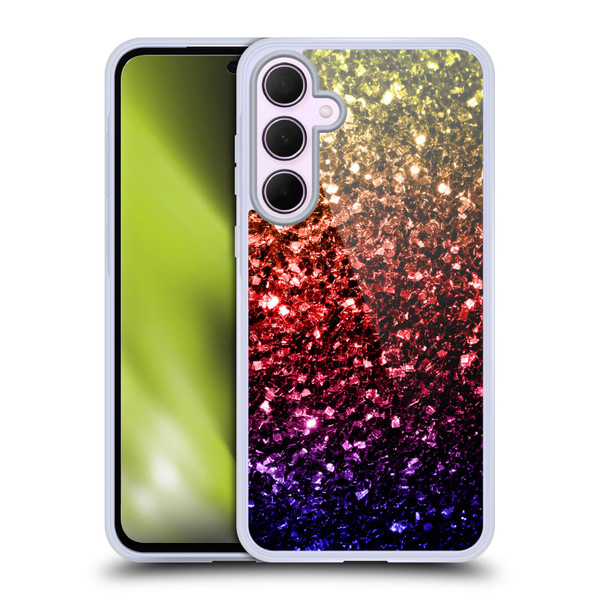 PLdesign Glitter Sparkles Rainbow Soft Gel Case for Samsung Galaxy A35 5G