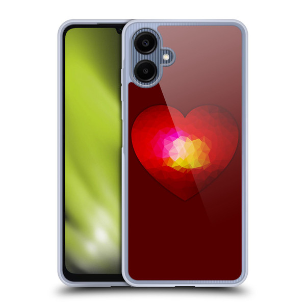 PLdesign Geometric Burning Heart Soft Gel Case for Samsung Galaxy A06 4G / 5G